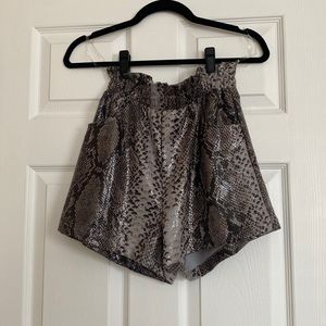 Faux Snake Skin Short - Cinches at the Waist with Belt